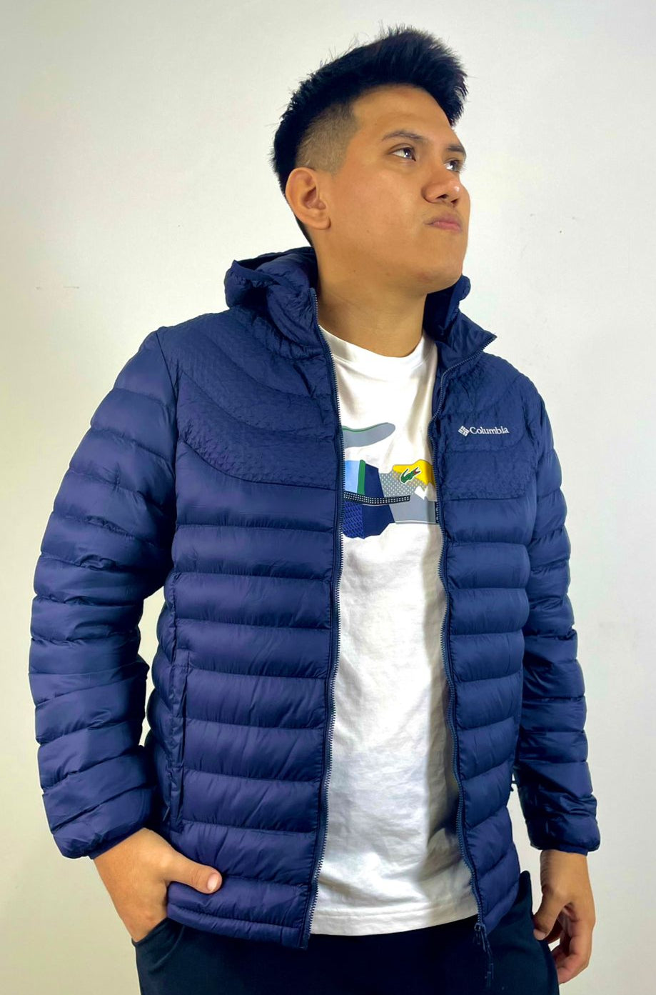 Casaca Columbia Hombre – azul Ligera y Acolchada