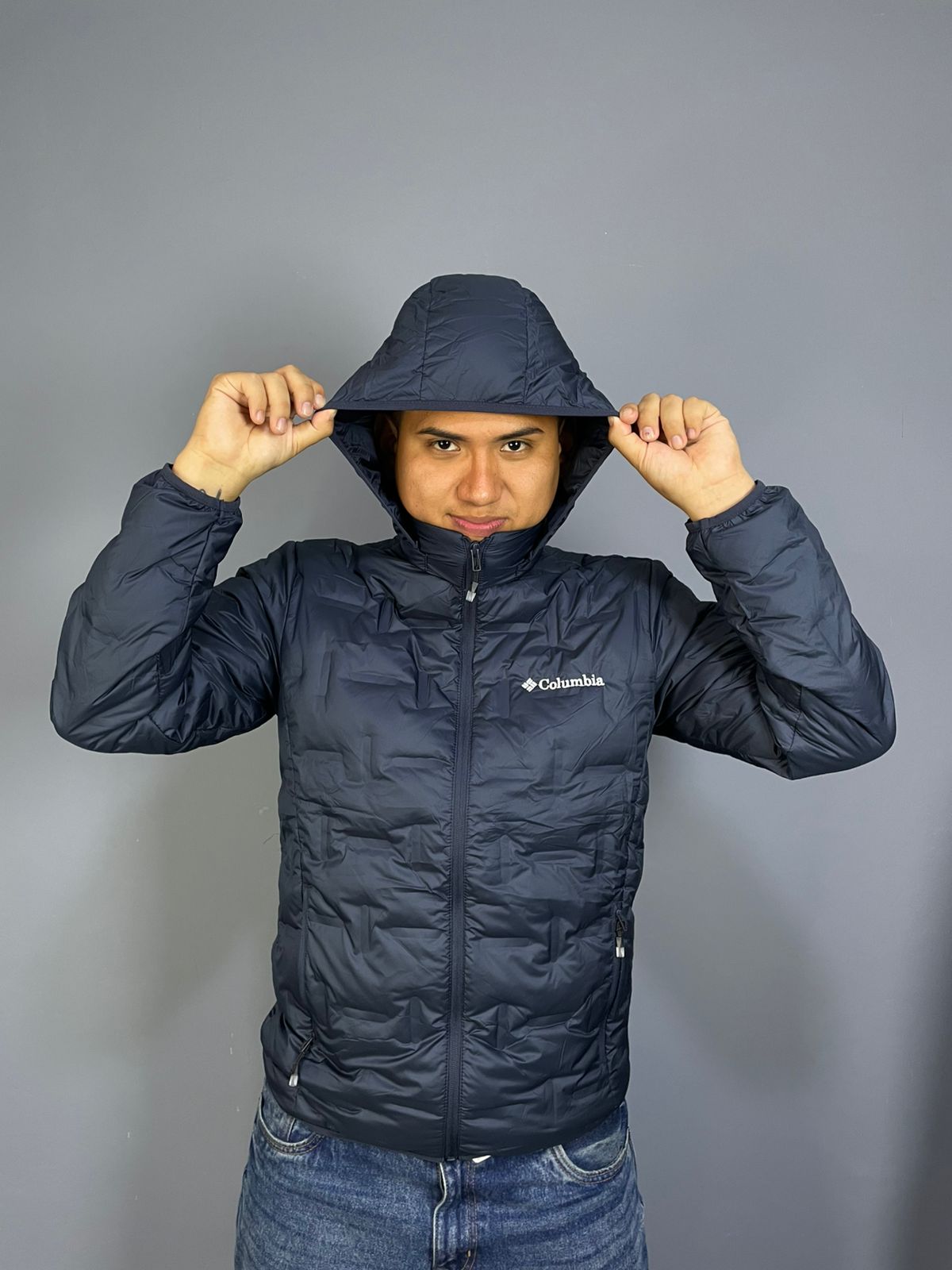 🧥 Casaca Columbia Delta de Pluma Azul