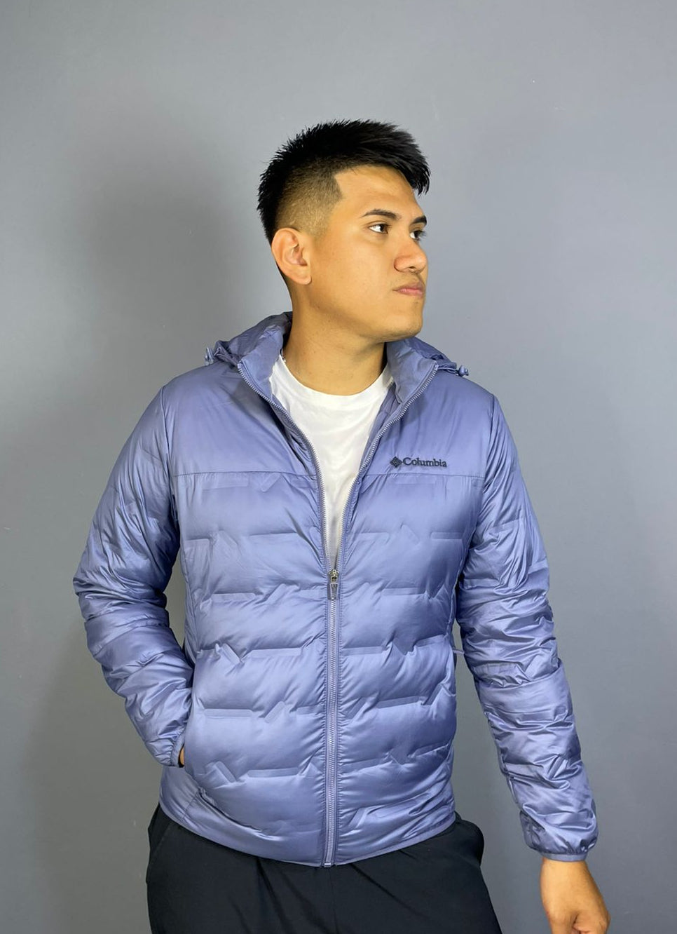 🧥 Casaca Columbia Delta de Pluma celeste