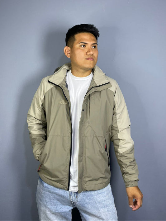 Casaca Cortavientos Beige con Crema