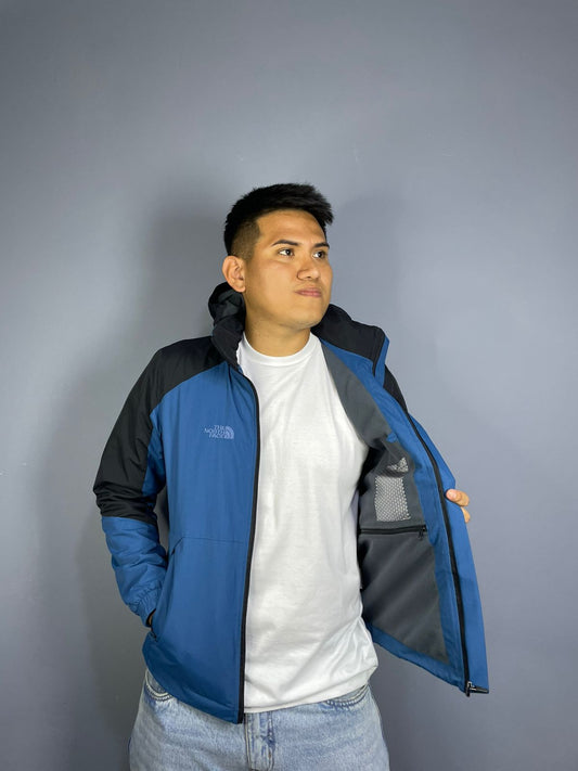 Casaca Cortavientos Celeste Con Negro