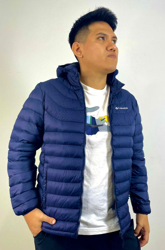 Casaca Columbia Hombre – azul Ligera y Acolchada
