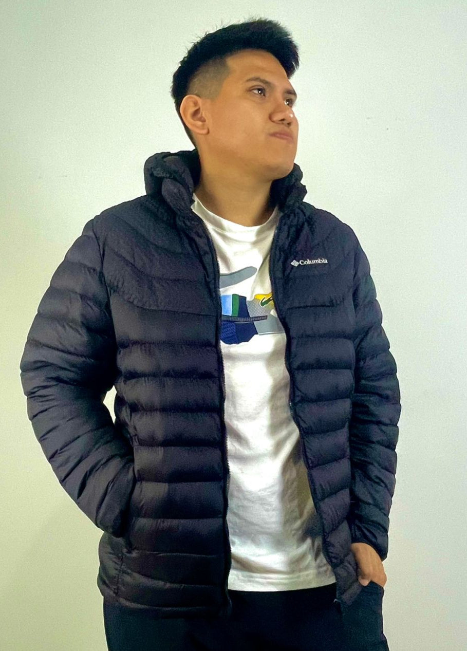 Casaca Columbia Hombre – negro Ligera y Acolchada