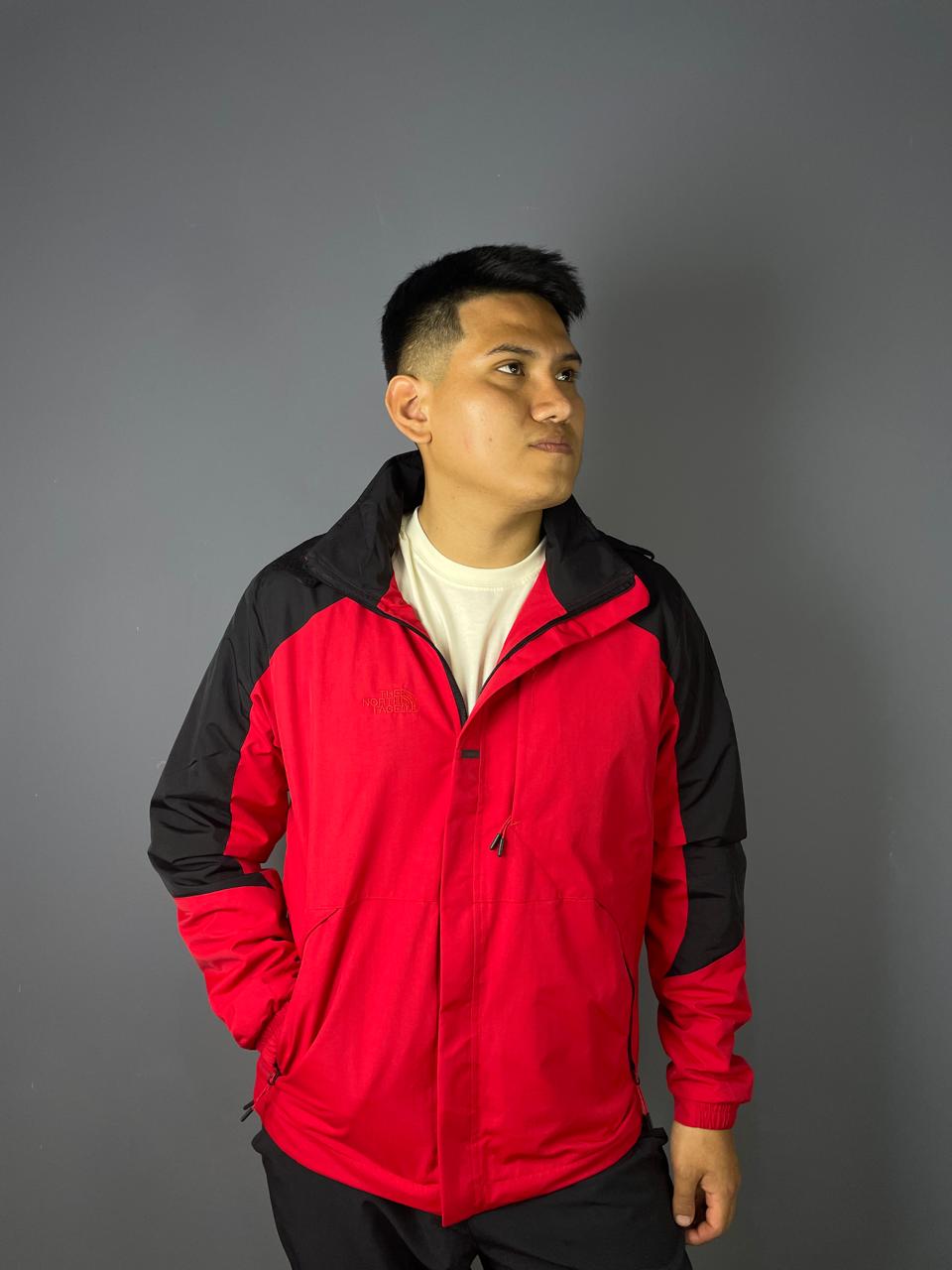 casaca cortaviento doble color