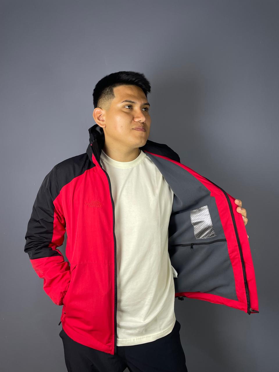 casaca cortaviento doble color