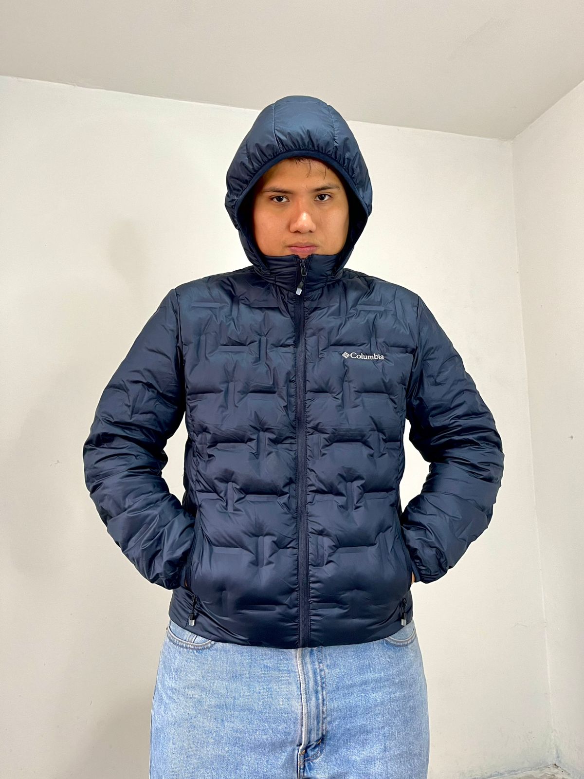 🧥 Casaca Columbia Delta de Pluma Azul