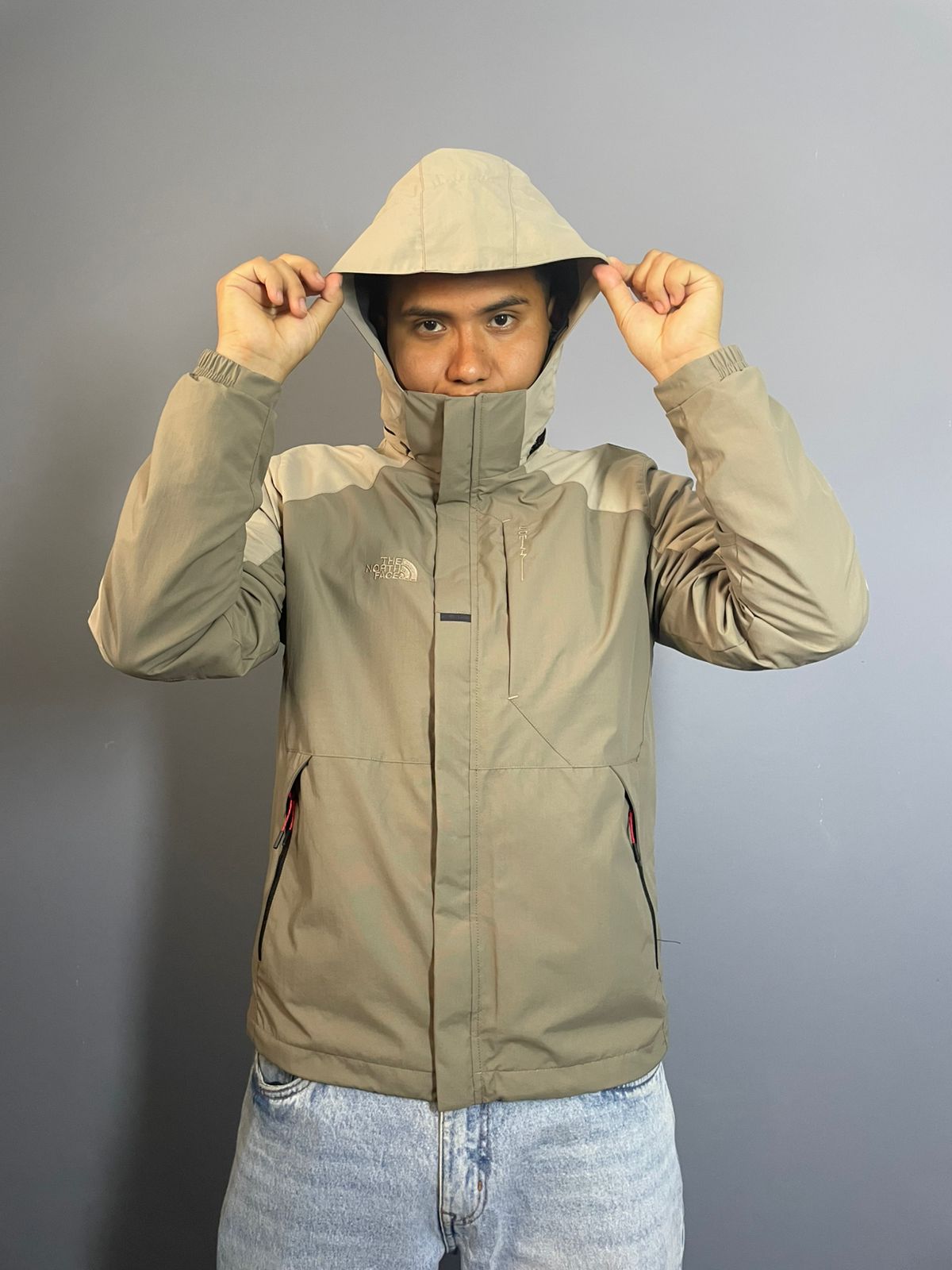 casaca cortaviento doble color