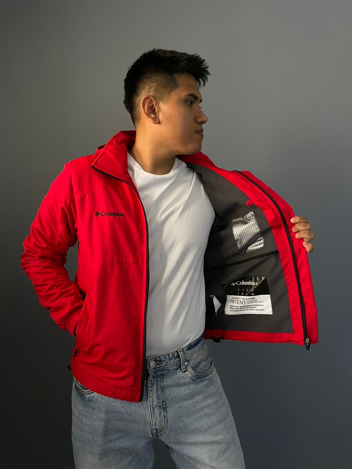 Casaca Cortavientos Montaña rojo