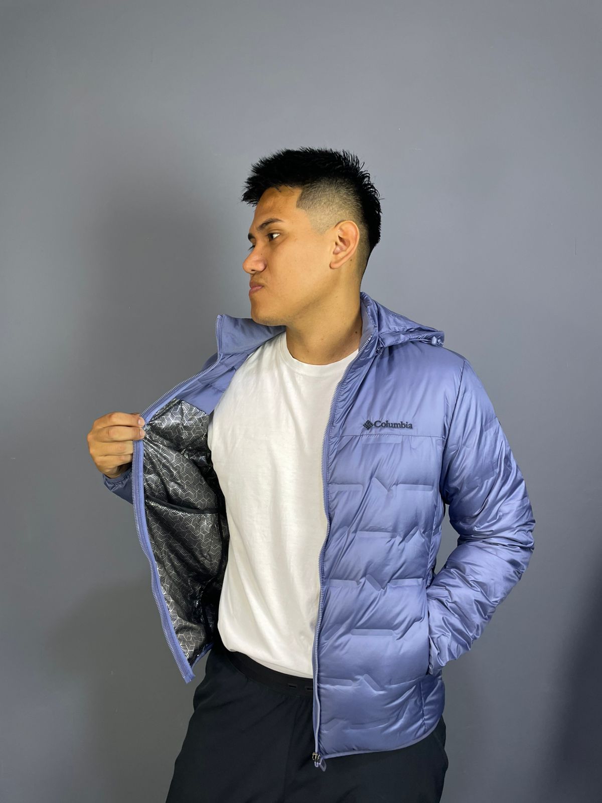 🧥 Casaca Columbia Delta de Pluma celeste