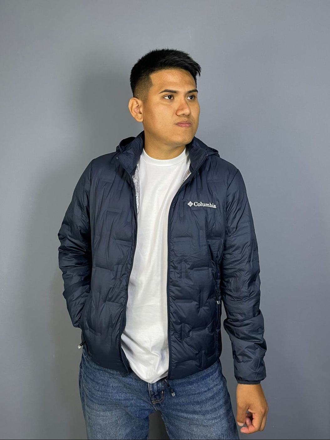 🧥 Casaca Columbia Delta de Pluma Azul