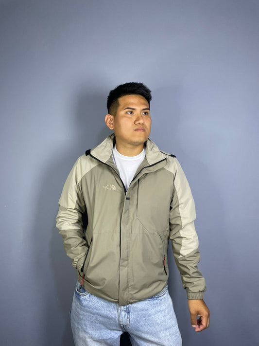 Casaca Cortavientos Beige con Crema